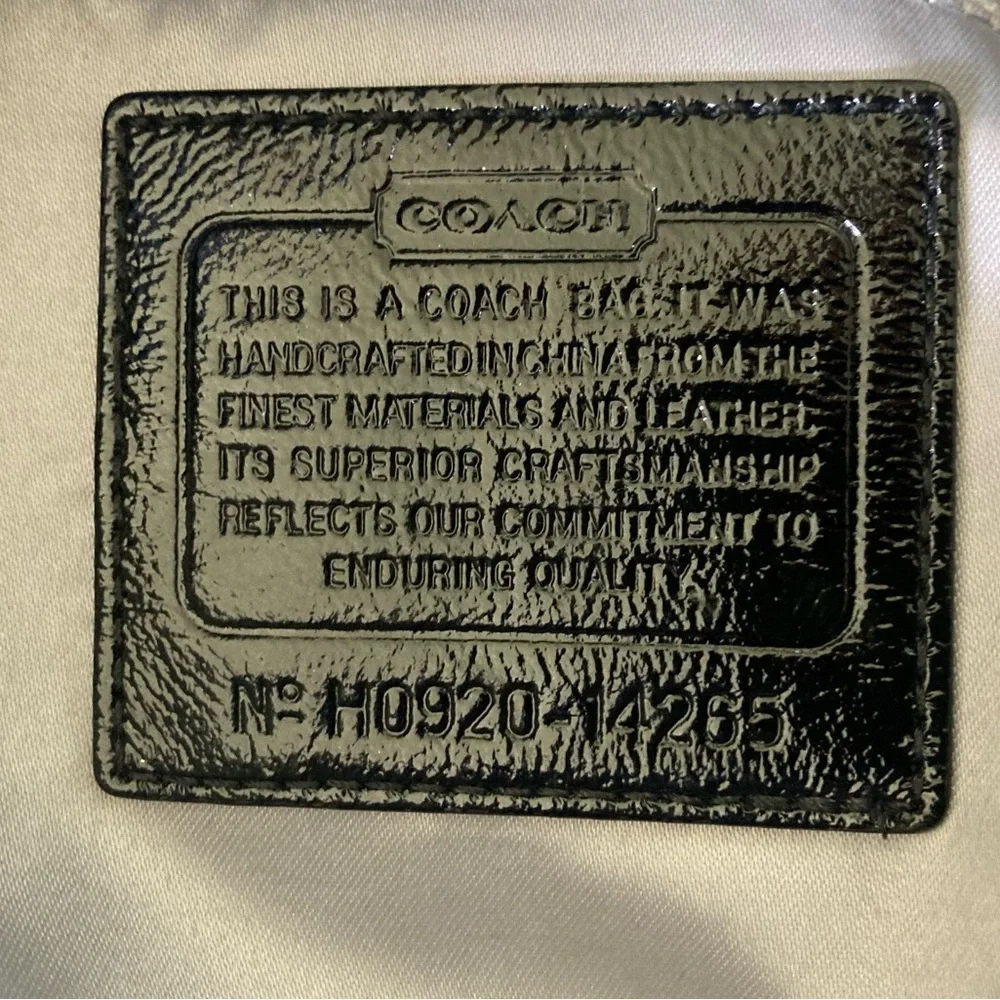 Coach Alex Signature Stitched Patent Leather Tote Bag  14265